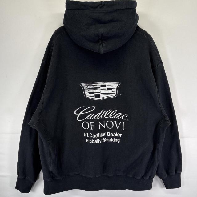 古着 チャンピオン Champion パーカー リバースウィーブ スウェット キディラックロゴ アメ車 企業 大きいサイズ 2XL  ブラック メンズ 古着 チャンピオン Champion パーカー リバースウィーブ スウェット