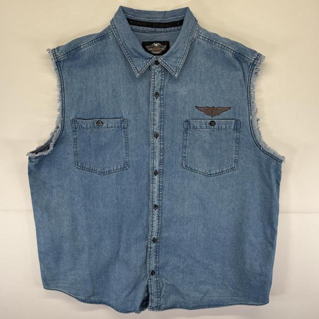 古着 ハーレーダビッドソン HARLEY DAVIDSON ベスト ノースリーブ 