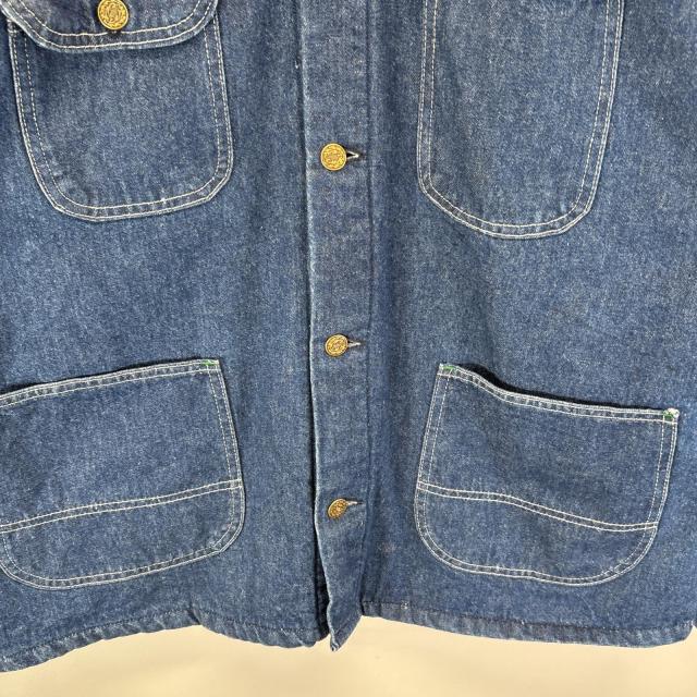 古着 70s/70年代 ヴィンテージ キー key USA製 カバーオール デニム ブランケットライナー 大きいサイズ ワーク 44 REGULAR ブルー