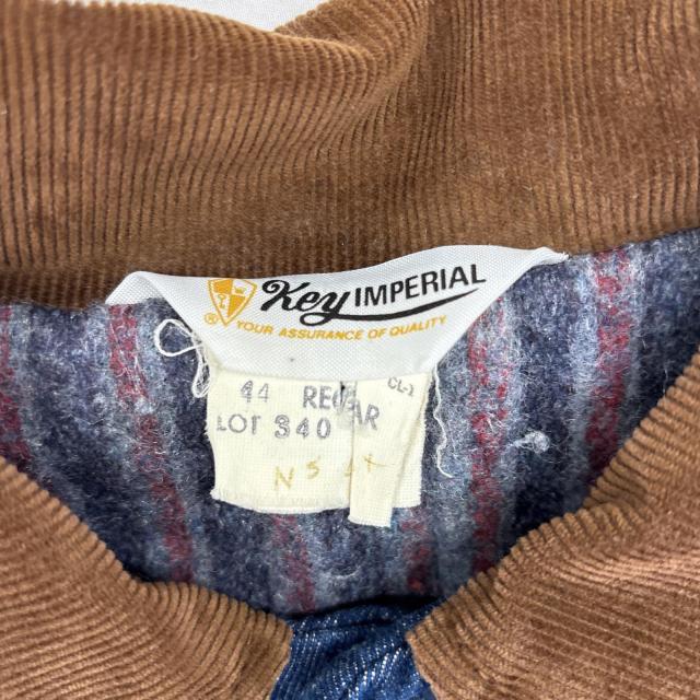 古着 70s/70年代 ヴィンテージ キー key USA製 カバーオール デニム ブランケットライナー 大きいサイズ ワーク 44 REGULAR ブルー