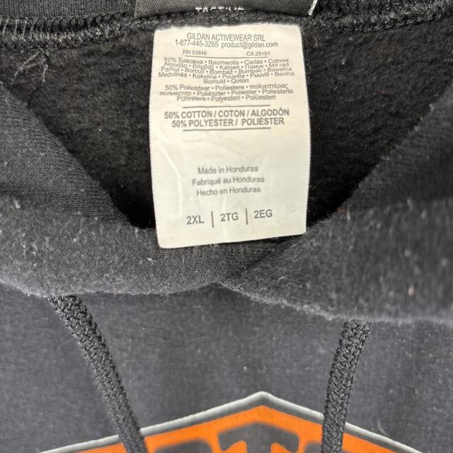 古着 ハーレーダビッドソン HARLEY DAVIDSON パーカー スウェット バックプリント イラスト 大きいサイズ プルオーバー 2XL ブラック_5