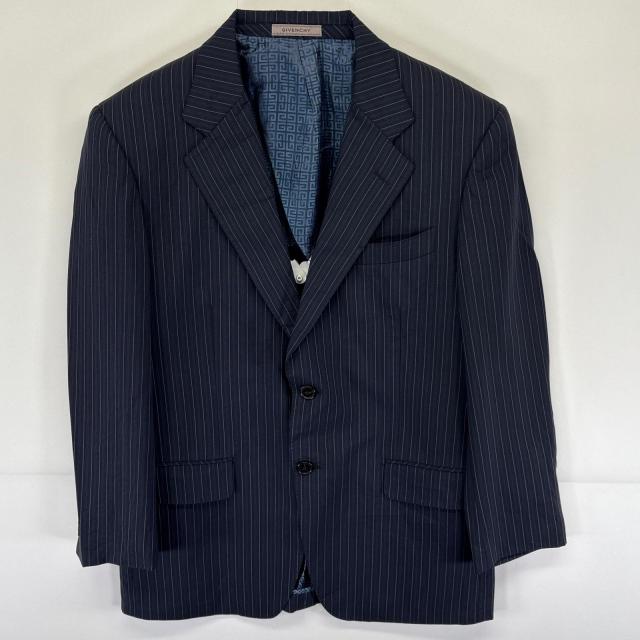 古着 ジバンシー Givenchy テーラードジャケット ストライプ スーツ 胸 
