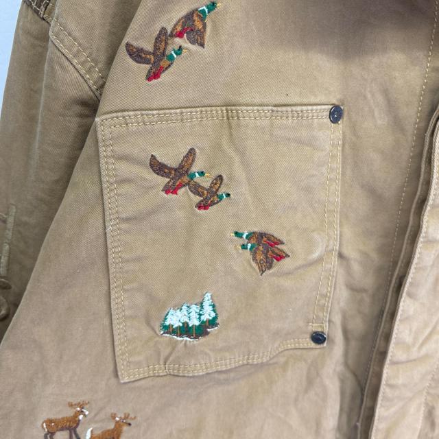 古着 BORN FLY カバーオール サファリジャケット 大きいサイズ ボア