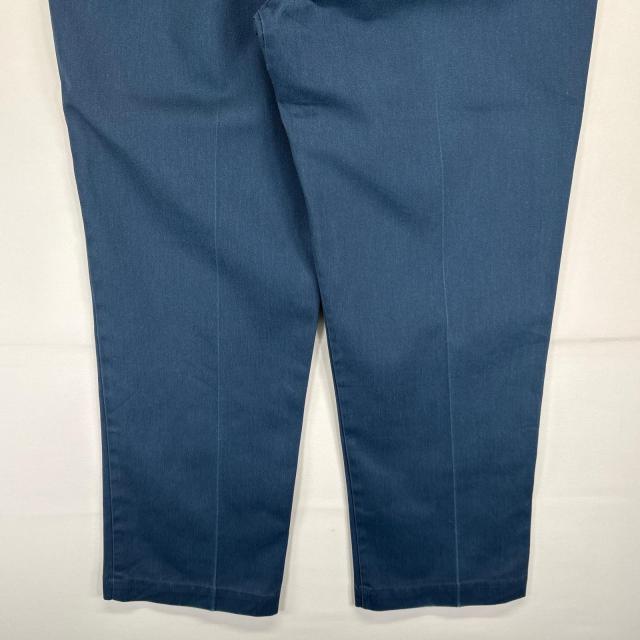 古着 ディッキーズ Dickies USA製 ワークパンツ チビタグ ワンポイントロゴ 長ズボン 大きいサイズ w40 L32  ネイビー系 メンズ 古着 ディッキーズ Dickies USA製 ワークパンツ チビタグ ワンポイント