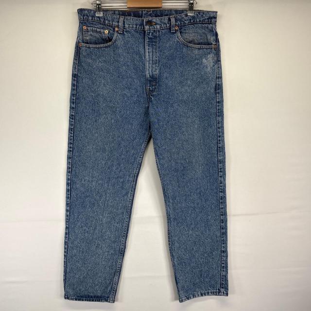 古着 リーバイス Levis USA製 デニムパンツ 505 ストレート ケミカル ジーンズ ジーパン 長ズボン 大きいサイズ w40 L30  ブルー