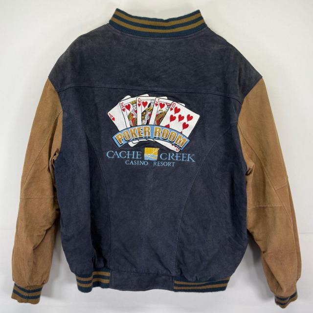 古着 PORT AUTHORITY スタジャン レザージャケット スウェード CACHE