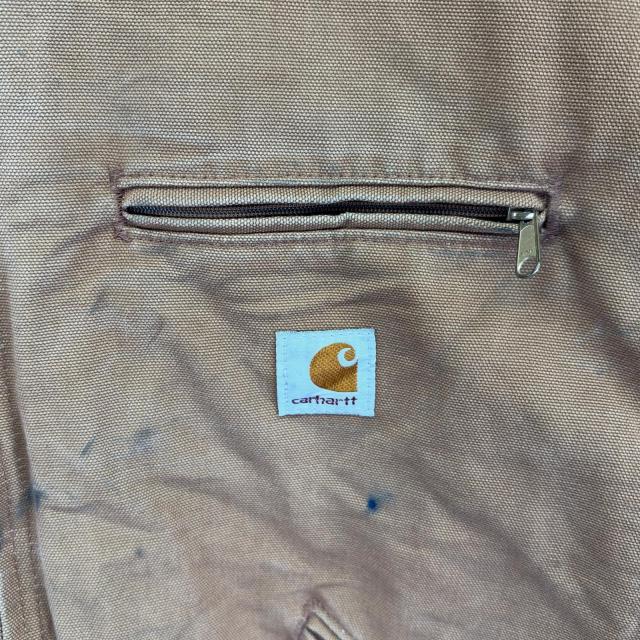 古着 カーハート Carhartt USA製 ワークジャケット デトロイトジャケット 大きいサイズ ワーク ブランケット 4XL ベージュ系 メンズ_4