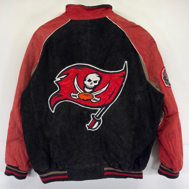古着 NFL NFL スタジャン BUCCA NEERS 大きいサイズ バックデザイン スポーツ ワッペン 2XL マルチカラー メンズ