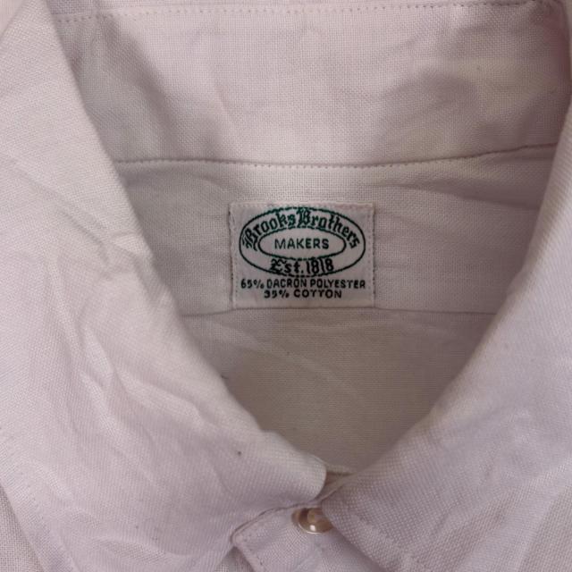 古着 50s〜60s/50年代〜60年代 ヴィンテージ ブルックスブラザーズ Brooks Brothers 長袖シャツ Makers 6ボタン 胸ポケ  ホワイト 無地_3