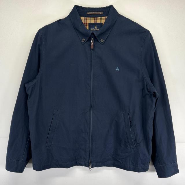 古着 ブルックスブラザーズ Brooks Brothers コットンジャケット スウィングトップ 大きいサイズ ワンポイントロゴ フルジップ 2XL
