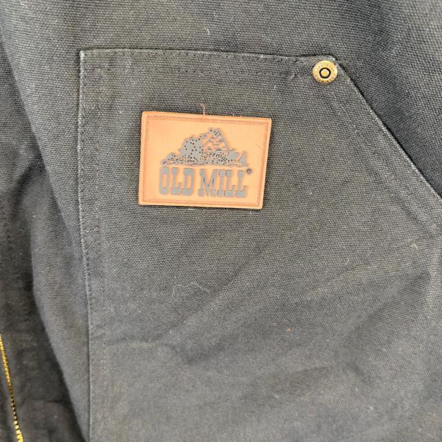 古着 オールドミル OLD MILL ワークジャケット ダッグジャケット アクティブタイプ 中綿 ワンポイントロゴ 2XL ブラック メンズ_3