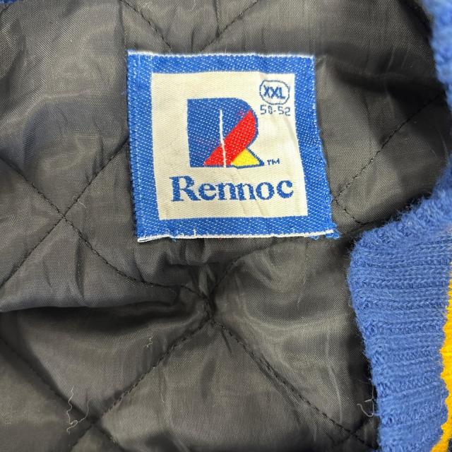 古着 レノック Rennoc USA製 スタジャン ウール ワッペン レザー