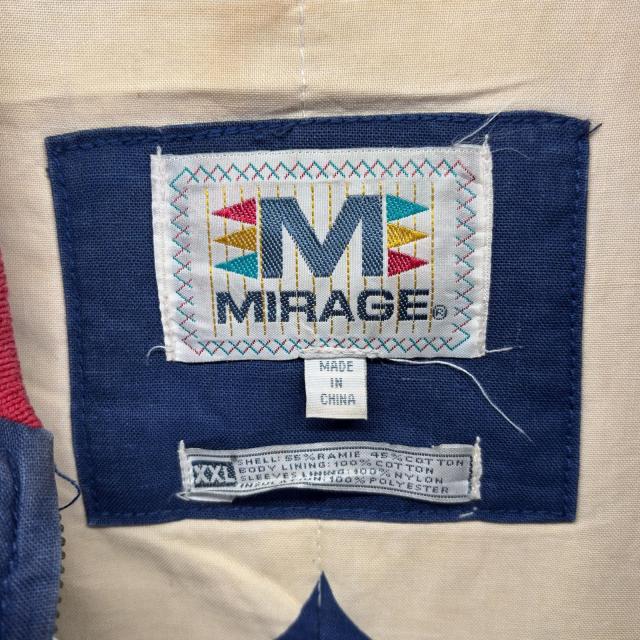 古着 MIRAGE スタジャン 大きいサイズ NFL ビックワッペンロゴデザイン