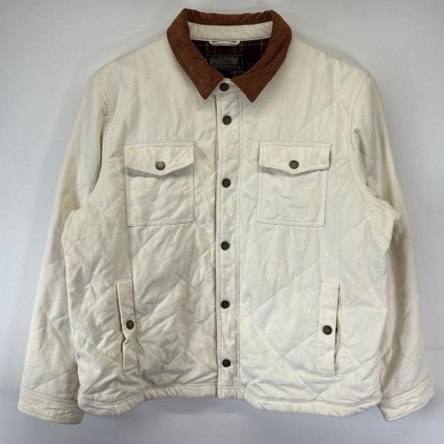 古着 ペンドルトン PENDLETON スウィングトップジャケット 大きいサイズ キルティングジャケット 胸ポケット 2XL  ベージュ系 メンズ