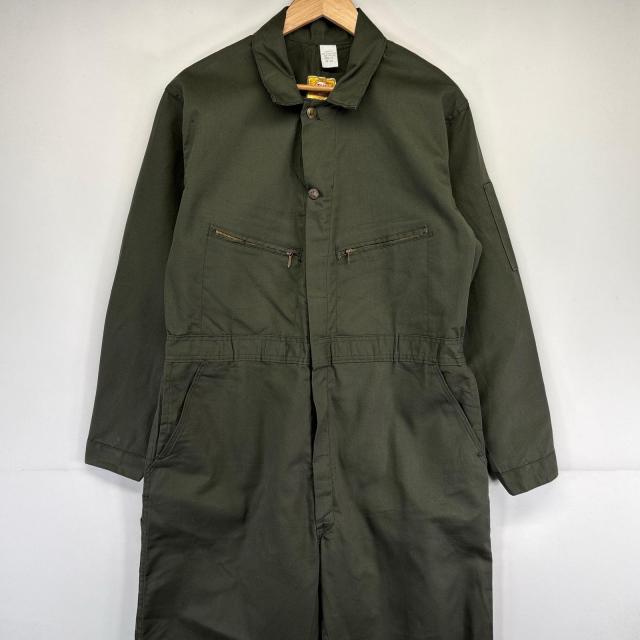 古着 60s/60年代 ヴィンテージ  TUF NUT USA製 長袖つなぎ デッドストック タグ付き オールインワン ワーク 作業着 44R  グリーン系