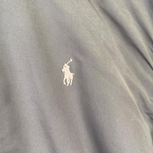 古着 ポロバイラルフローレン Polo by Ralph Lauren ナイロンジャケット 大きいサイズ フルジップ 中綿 裏地フリース 2XL グリーン_4