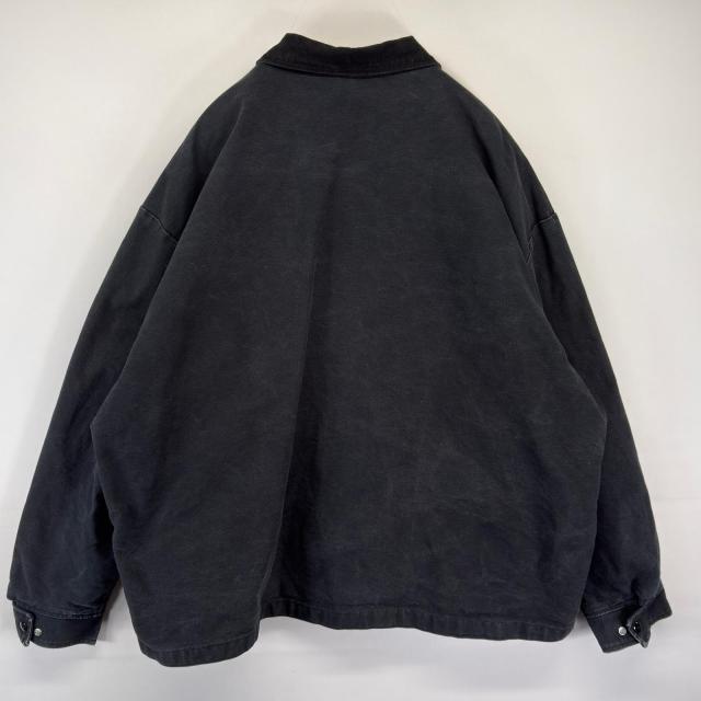古着 キングルイ King Louie USA製 ワークジャケット ダック デトロイトタイプ 大きいサイズ 襟コーデュロイ 3XL ブラック メンズ_8