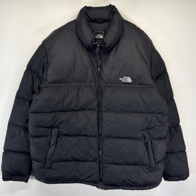 古着 ザ・ノースフェイス THE NORTH FACE ダウンジャケット ヌプシ 700fill アウトドア ワンポイントロゴ 2XL ブラック メンズ