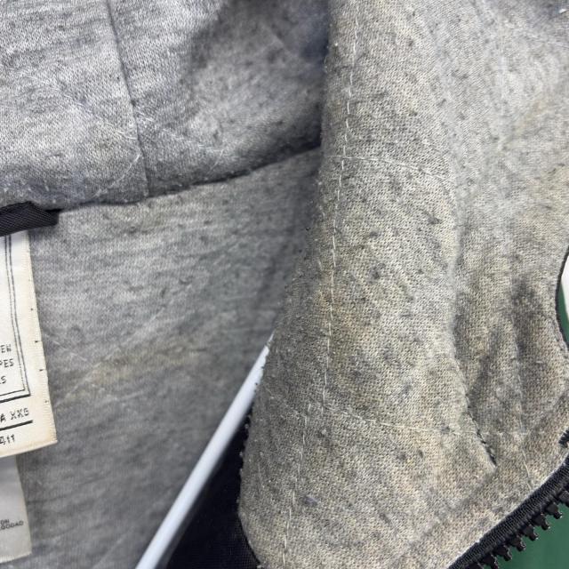 古着 アディダス adidas ナイロンジャケット フルジップ 大きいサイズ トレフォイルロゴ ワンポイントロゴ パーカー 2XL ブラック_6