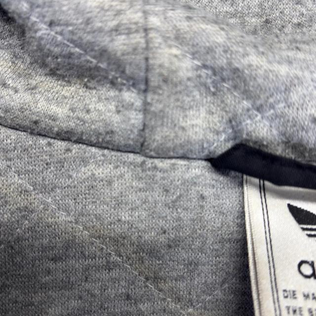 古着 アディダス adidas ナイロンジャケット フルジップ 大きいサイズ トレフォイルロゴ ワンポイントロゴ パーカー 2XL ブラック_7