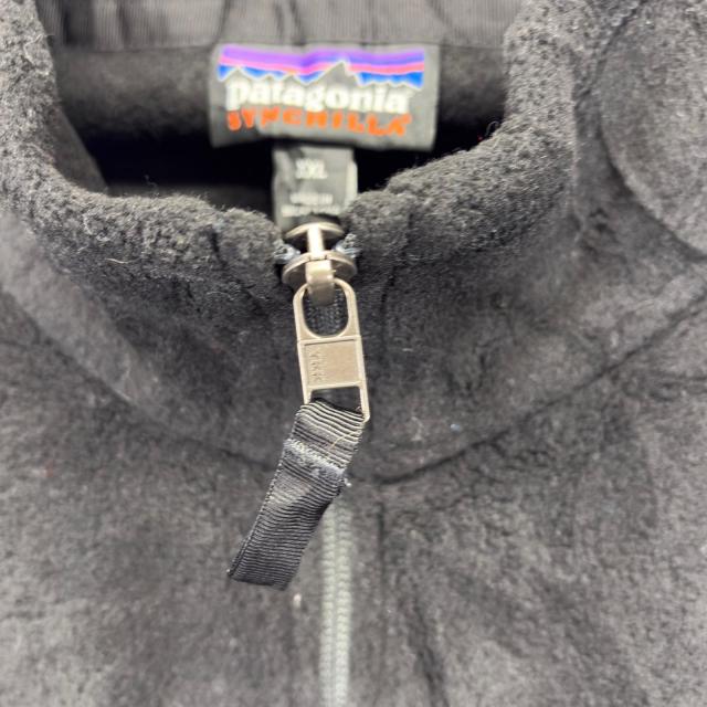 古着 美品 パタゴニア patagonia ベスト 大きいサイズ フルジップ フリース アウトドア 新品タグ 2XL ブラック メンズ_5