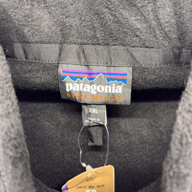 古着 美品 パタゴニア patagonia ベスト 大きいサイズ フルジップ フリース アウトドア 新品タグ 2XL ブラック メンズ_6