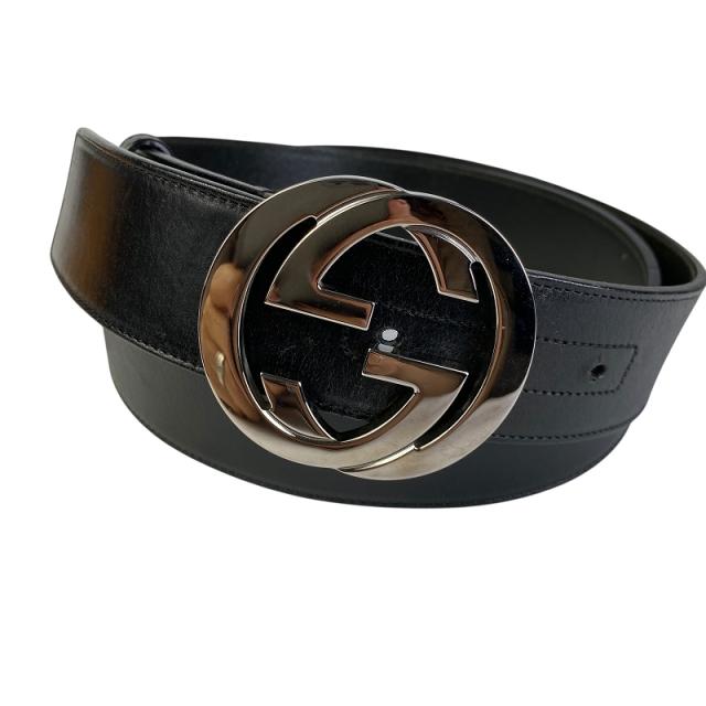 GUCCI グッチ  ベルト レザー ブラック 【中古】 ユニセックス