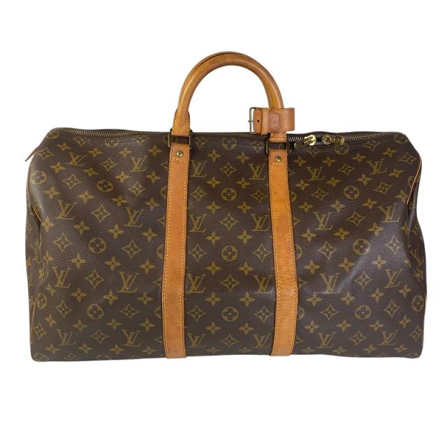 LOUIS VUITTON ルイ・ヴィトン モノグラム キーポル50 ボストンバッグ PVC ブラウン 【中古】 レディース