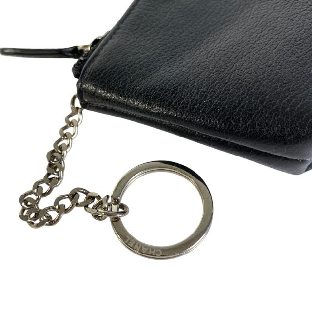 CHANEL シャネル コインケース カメリア コインケース レザー ブラック CHANEL シャネル カメリア コインケース ラムスキン ブラック