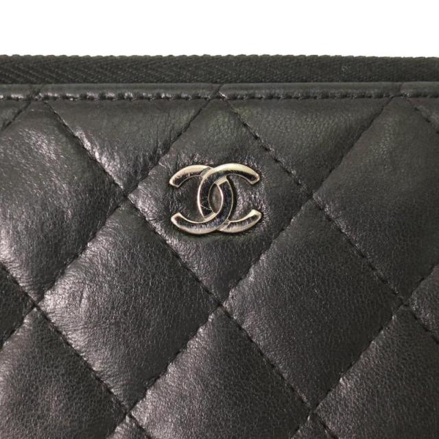 ★シャネル★ マトラッセ 長財布 キャビアスキン ユニセックス ブラック CHANEL シャネル マトラッセ 長財布 ブラック 【中古】 ユニセックス