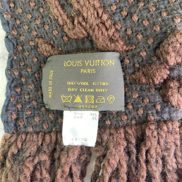 Louis Vuitton ロゴマニア ブラウン マフラー ルイヴィトン モノグラム