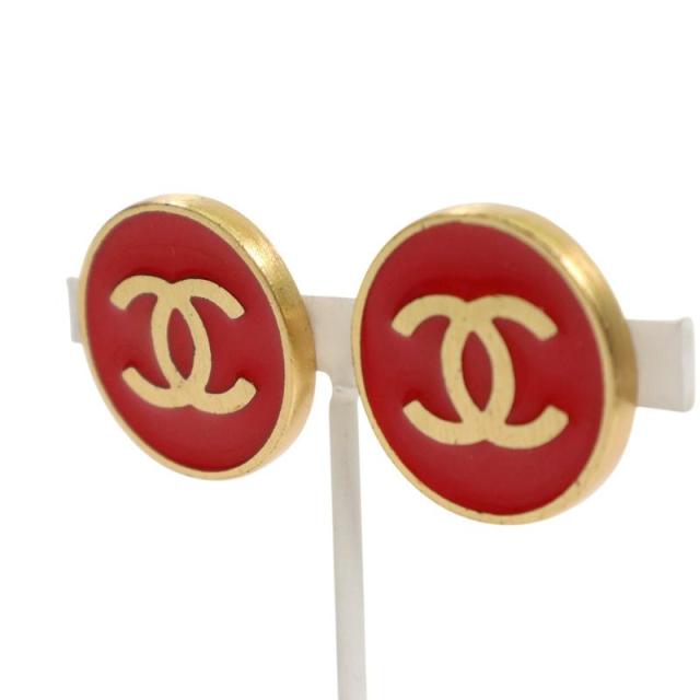 CHANEL シャネル ココマーク イヤリング レッド 【中古】 レディース CHANEL シャネル ココマーク イヤリング レッド 【中古】 レディース