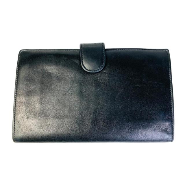 CHANEL シャネル ココマーク 二つ折り財布 ブラック ブラック 【中古