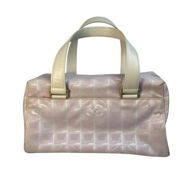 CHANEL シャネル ニュートラベル ハンドバッグ キャンバス ピンク 【中古】 レディース