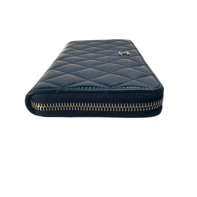 CHANEL シャネル ココマーク 長財布 パテントレザー ブルー 【中古】 レディース CHANEL シャネル ココマーク 長財布 パテントレザー ブルー 【中古