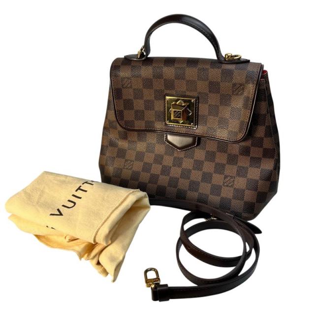 LOUIS VUITTON ルイ・ヴィトン ダミエ ベルガモ ショルダーバッグ レザー ブラウン 【中古】 レディース