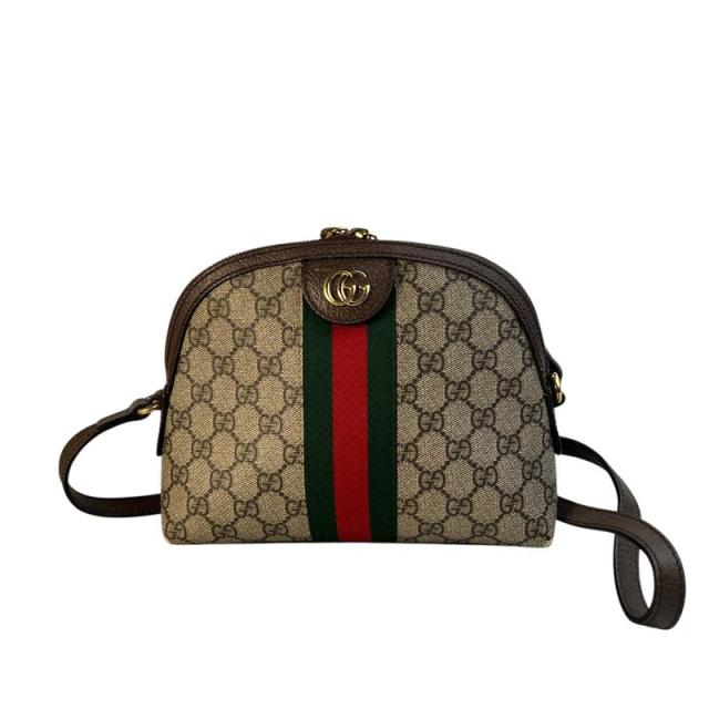 GUCCI グッチ  ショルダーバッグ レザー ブラウン 【中古】 レディース