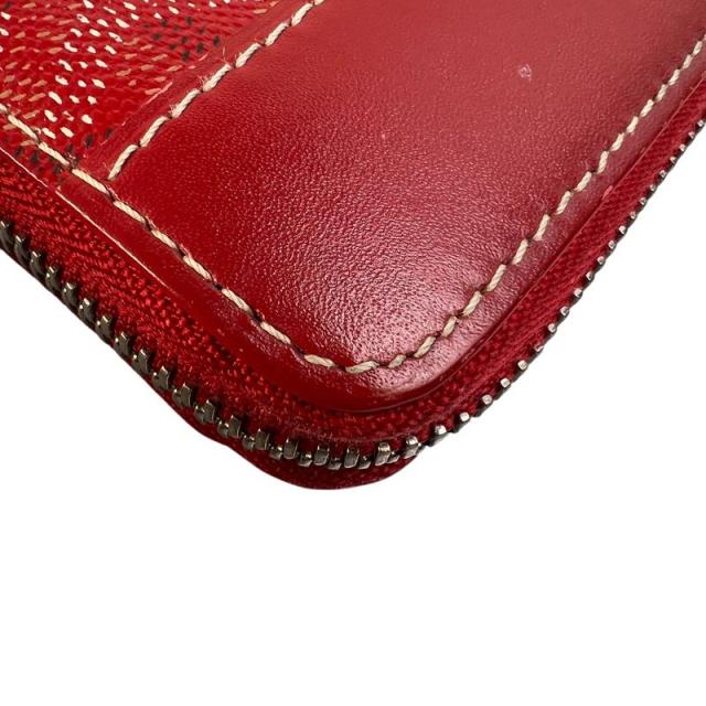 GOYARD ゴヤール 長財布 レザー レッド 【中古】 レディースの通販はau 