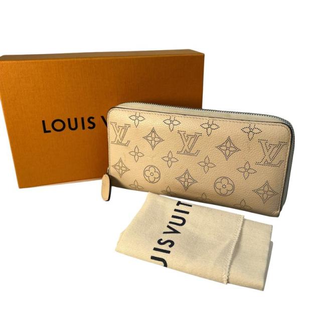LOUIS VUITTON ルイ・ヴィトン マヒナ 長財布 レザー ホワイト 【中古】 レディース
