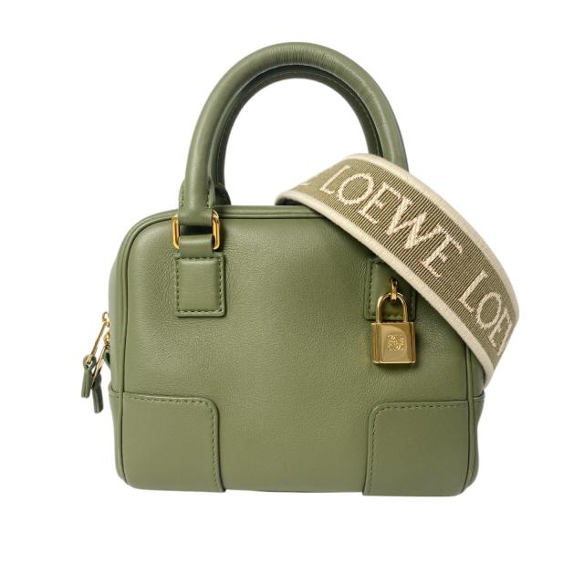 LOEWE ロエベ  ショルダーバッグ レザー グリーン系 【中古】 レディース