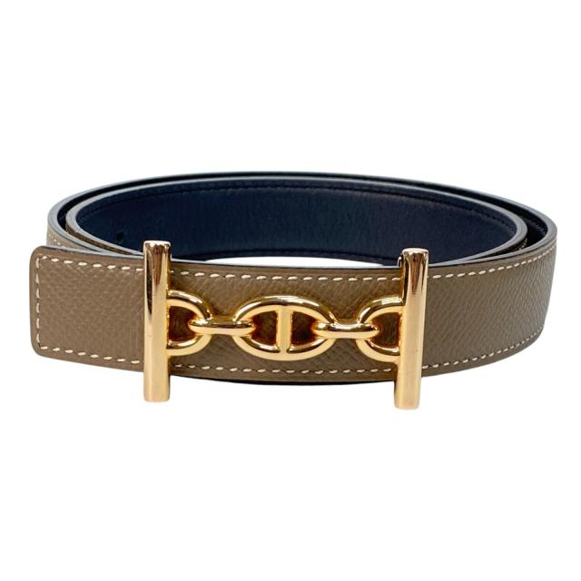 HERMESレディースベルトベルトのみエトゥープブラック