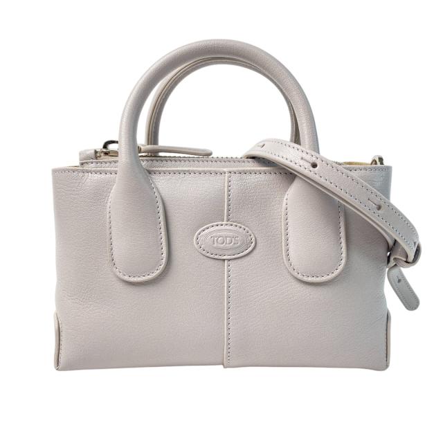 TOD’S トッズ  ショルダーバッグ レザー グレー系 【中古】 レディース