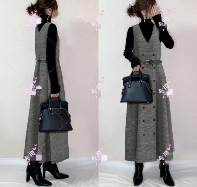 ワンピース 卒業式 セットアップ２点セット レディース 春 秋冬 ジャンパースカート ロングワンピース シャンスカ きれいめ 長袖 暖かい