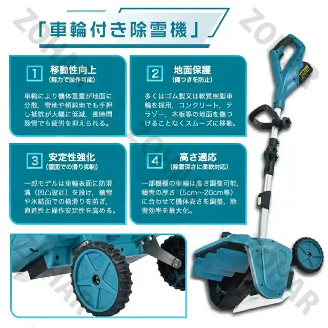 電動除雪機 除雪機 充電式 コードレス除雪機 雪かき 家庭用 電動 3.0AH 21V バッテリー充電器 除雪幅30cm 除雪器具 電動除雪スコップ ショベル 雪かき機 小型 除雪用品 シャベル 軽量 便利 雪かき用 スコップ 雪飛ばし 投雪 道具 パワフル 玄関先 庭 通路 駐車場 手押し_9