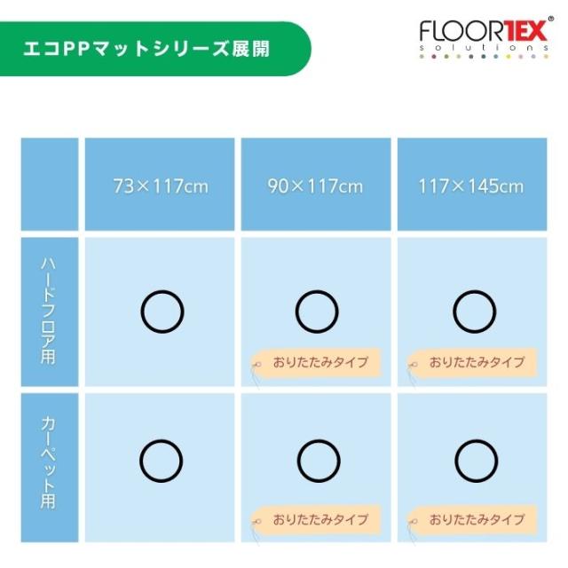 FLOORTEX フロアテックス 【折りたたみ式】ポリプロピレン製 チェアマット 【ハードフロア 用】【117×145cm】FTXECCMFLLA0004 おしゃれ オフィス リモートワーク 椅子 床保護 マット_11