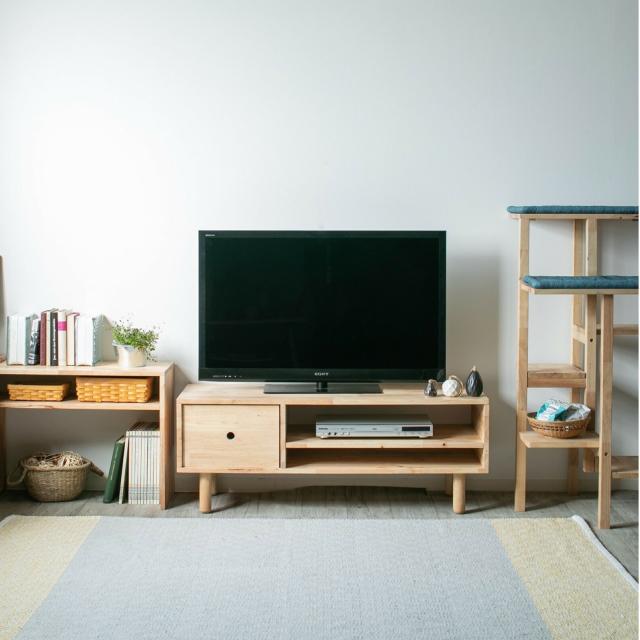 幅114cm テレビボード 天然木をふんだんに使ったナチュラルシリーズ ＜組立家具/NATURAL SIGNATURE TVボード＞ 幅114×高さ43.6×奥行き40cm ラバーウッド ホルムアルデヒド軽減対策済み 送料無料_1