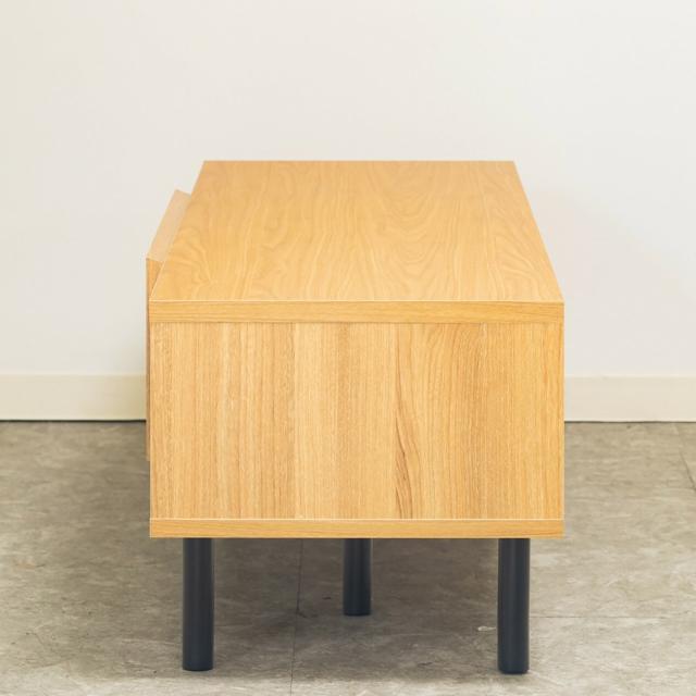 ナチュラルなラタン風素材が特徴のテレビ台＜120ローボード　マルシェ＞ 収納 お掃除ロボット対応 ラタン風素材使用 大人っぽい雰囲気 送料無料_5