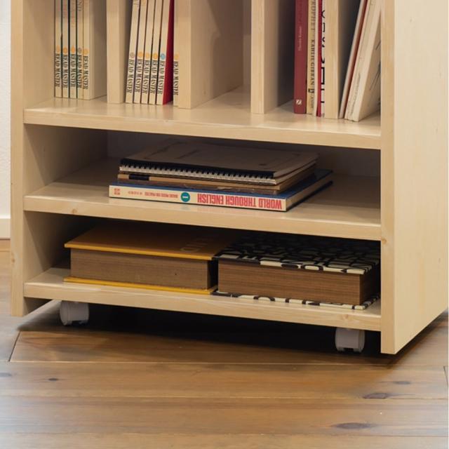 ランドセルラック トライ-P/kiduku 幅60×高さ110×奥行き34.5cm カントリー調の学校用品ひとまとめラック 格納式フック付き オープン棚 木製 ナチュラル ランドセル置き場 送料無料_7