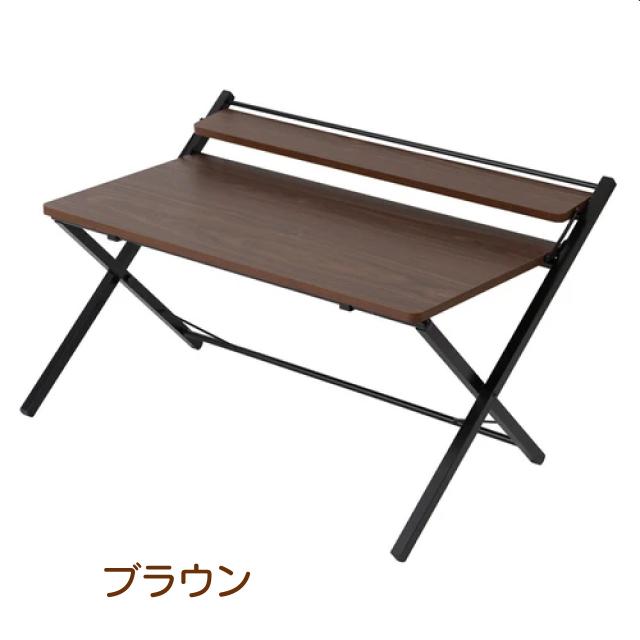 棚付折りたたみワークデスク ロータイプ ナチュラル 幅80cm テーブル 机 木目 折りたたみ式 棚付き 赤外線マウス使用可能 組み立て不要 スタイリッシュ テレワーク PCデスク パソコンテーブル つくえ_6