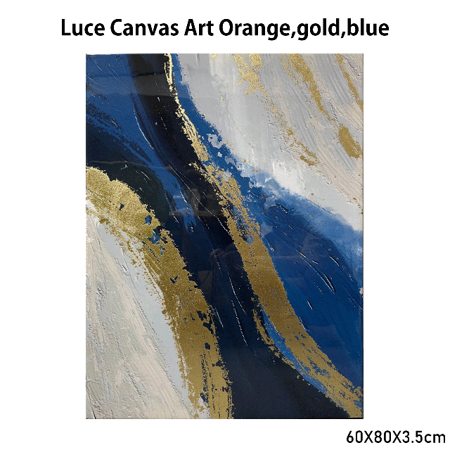 ルーチェ キャンバスアート Luce Canvas Art Orange,gold,blue 60X80X3.5cm インテリア アート アートパネル リビング 玄関 プレゼント 飾る おしゃれ 送料無料